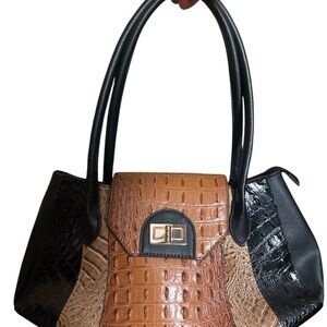 Elegant Croc-Embossed Tote Bag